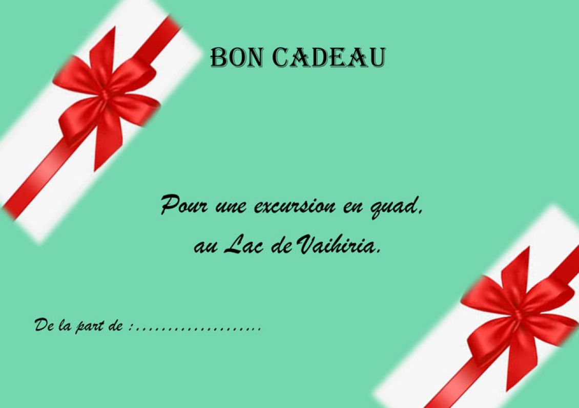 Vahiria Quad Tahiti - bon cadeau